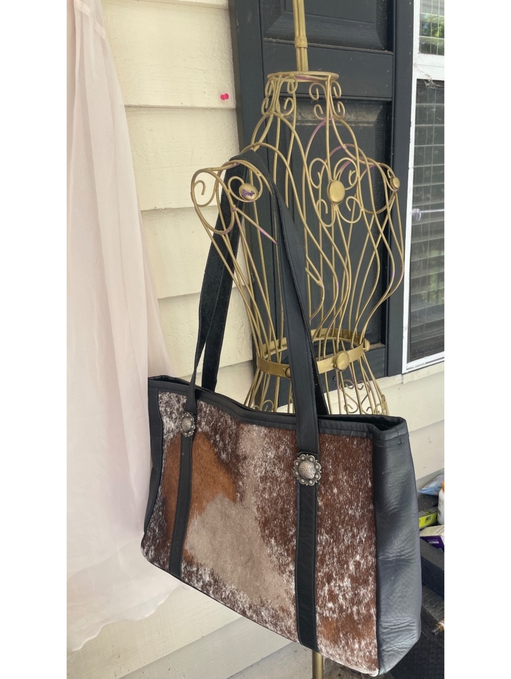 Limited addition, western Style, cowhide, very large tote bag
